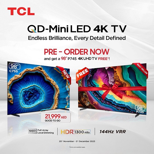 TCL unveils exclusive offer with the 98-inch C755 QD-Mini LED 4K TV for ultimate gaming&nbsp;experience!