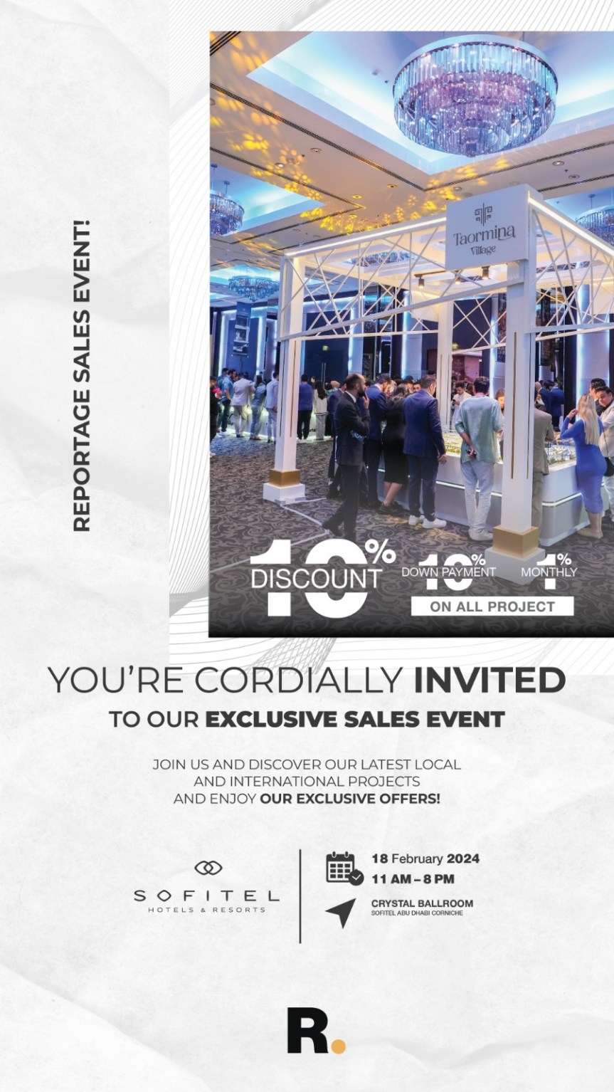 “Reportage Properties” organize a special sales day in Abu&nbsp;Dhabi