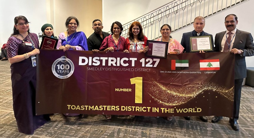 Dubai-based Toastmasters District 127 emerges No.1&nbsp;globally
