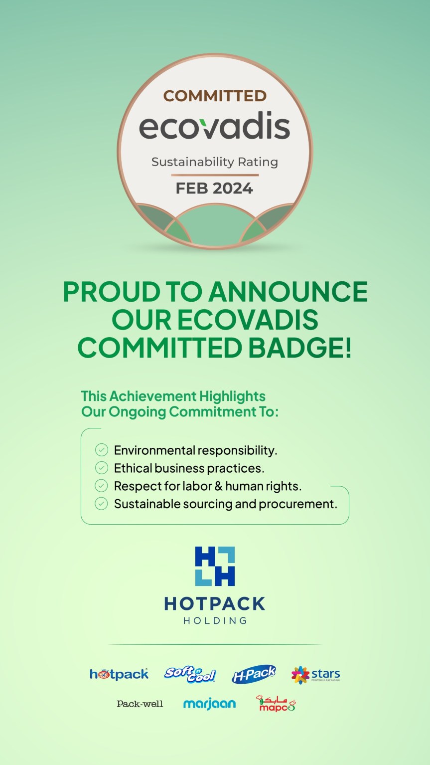 Hotpack Global bags EcoVadis “Committed” badge; reinforces commitment to&nbsp;sustainability