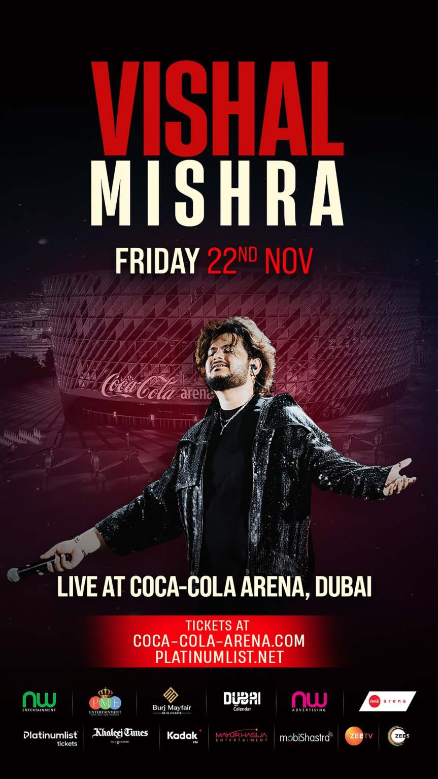 Bollywood Sensation Vishal Mishra all set to perform live at Coca-Cola Arena in&nbsp;Dubai
