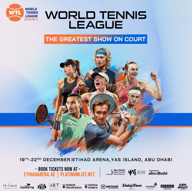 GLOBAL TENNIS SUPERSTARS ASSEMBLE IN ABU DHABI FOR WORLD TENNIS LEAGUE SEASON&nbsp;3