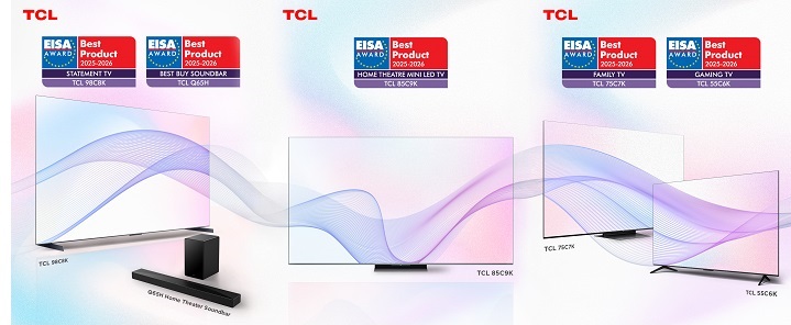 TCL Dominates with Five EISA Awards, Redefining Excellence in Large-Screen & QD-Mini LED&nbsp;Tech