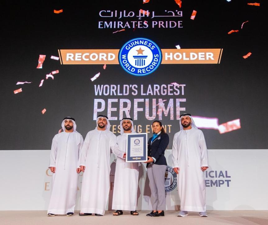 Emirates Pride Perfumes Achieves Guinness World Record for the Largest Perfume Testing&nbsp;Event
