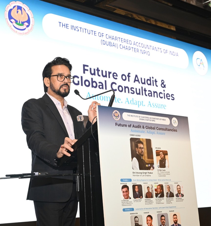 India needs to disrupt industries with innovation to become a developed nation by 2047, former Indian Minister tells ICAI Dubai to adopt AI to transform accounting&nbsp;sector