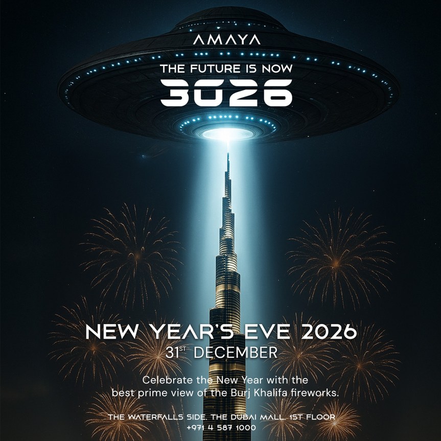 Amaya Dubai New Year: A Front-Row Celebration to the Burj Khalifa&nbsp;Fireworks