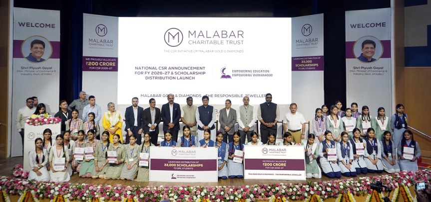 India Union Minister Piyush Goyal Unveils Malabar Gold & Diamonds’ USD 24 Million CSR Initiative for FY&nbsp;2026–27