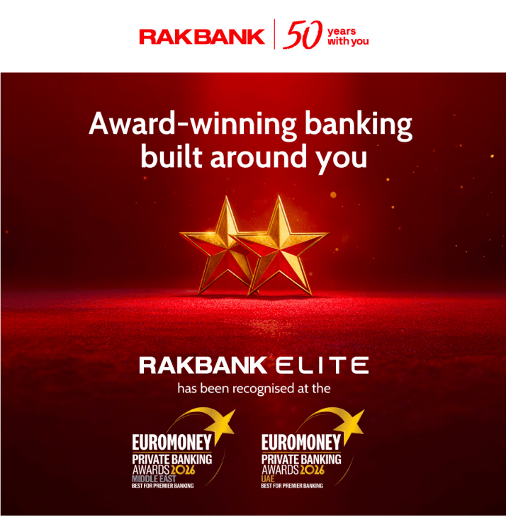 RAKBANK Elite Wins Two Major Titles at Euromoney Private Banking Awards&nbsp;2026