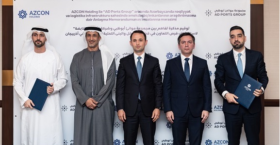 AD Ports Group and AZCON Holding Sign MoU to Explore Collaboration in Transport and Logistics Infrastructure in&nbsp;Azerbaijan